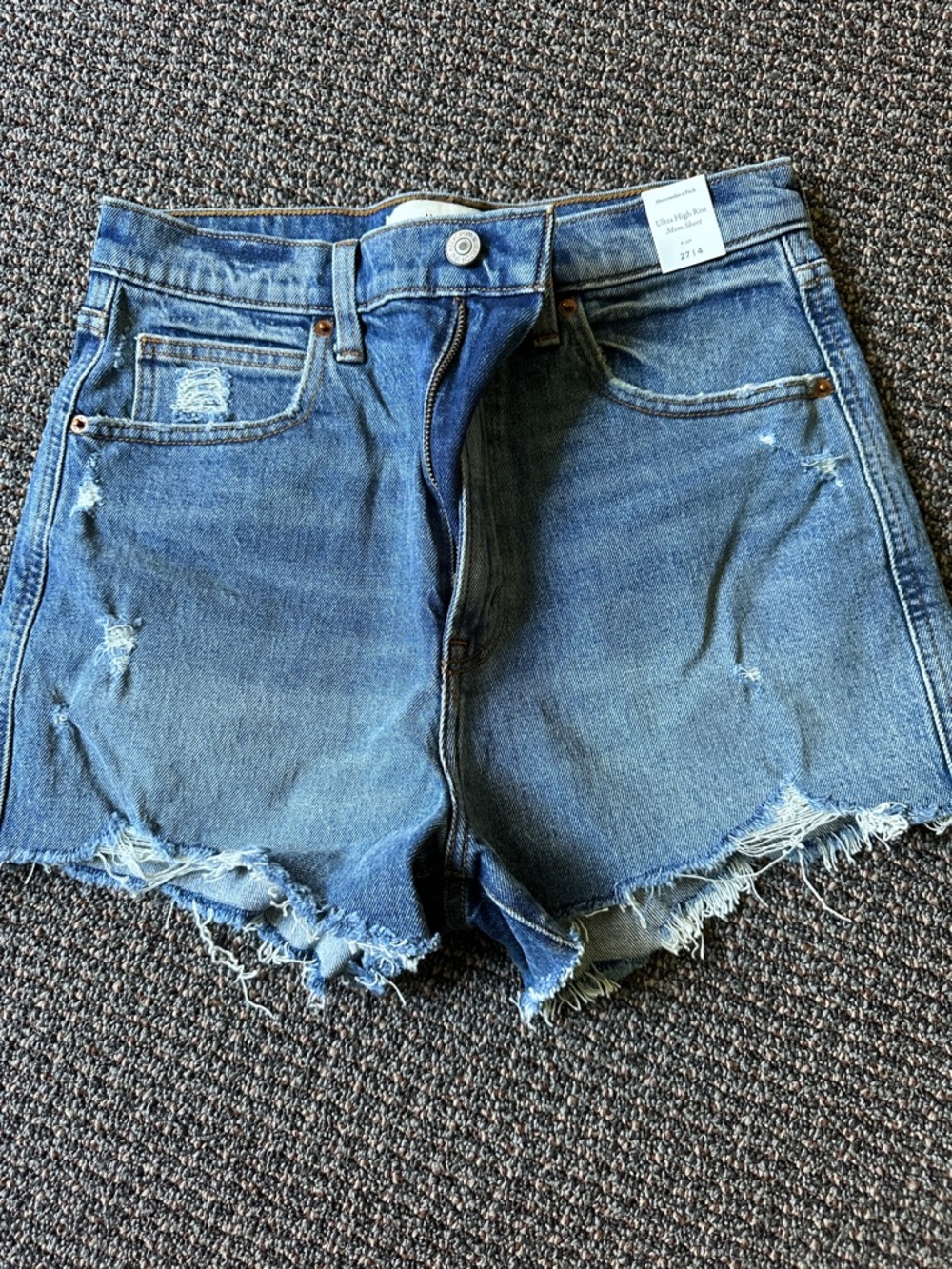 Abercrombie and fitch ultra high rise mom short